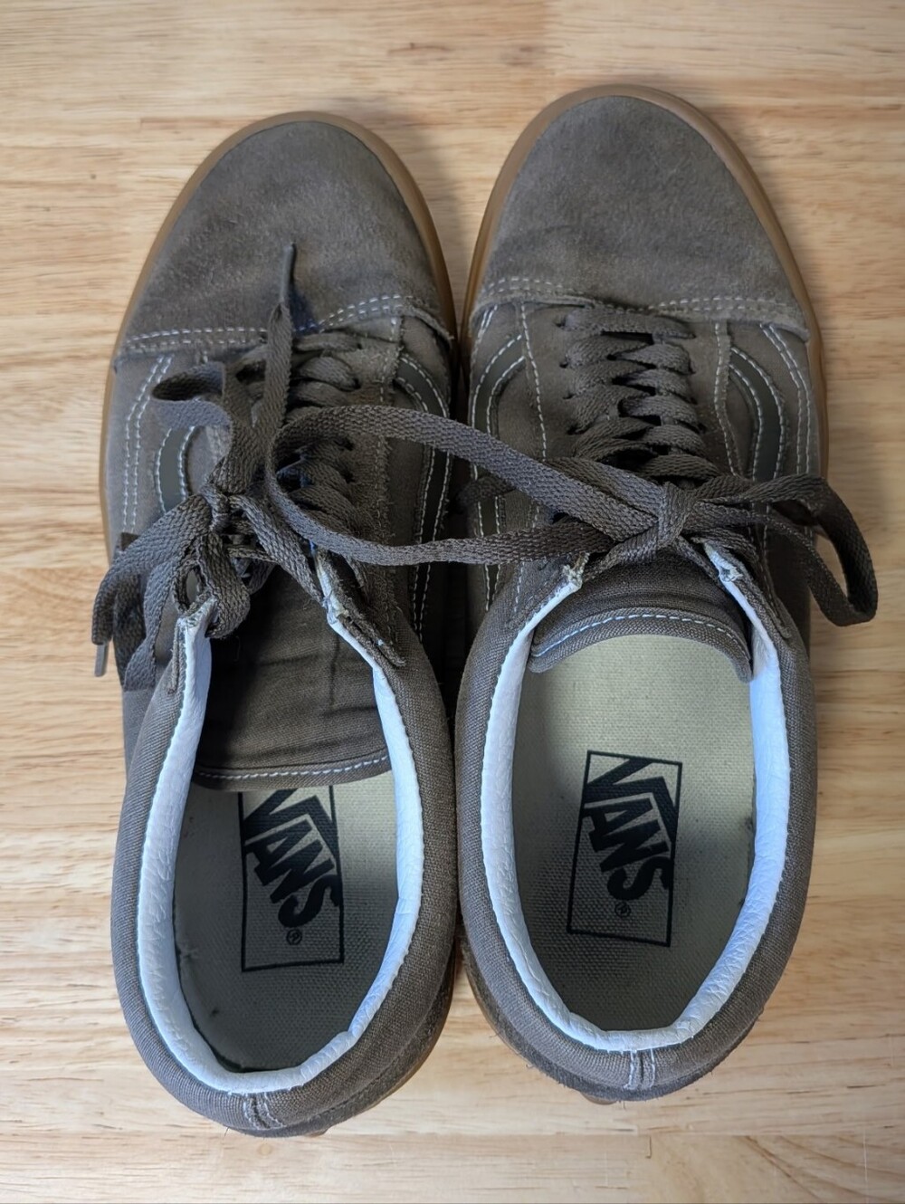Taupe Brown Suede Vans